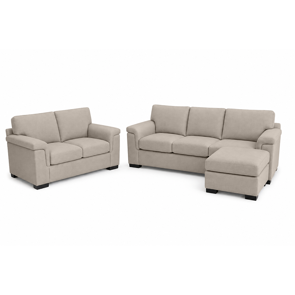 Hudson Fabric Sofa Set 3.5 Seater+2 Seater+Ottoman