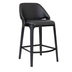 Baylor Bar Chair-Black Frame with Black PU