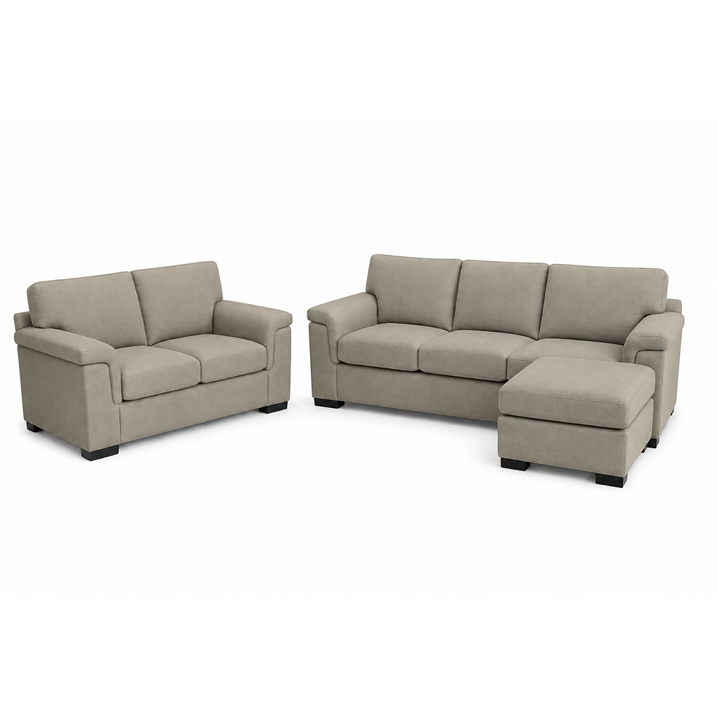 Hudson Fabric Sofa Set 3.5 Seater+2 Seater+Ottoman