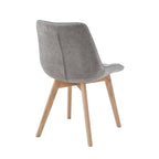 Forest Dining Chair Set of 2–Light Grey Chenille Fabric