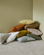 Como Square Linen Cushion 50cm x50cm-Olive