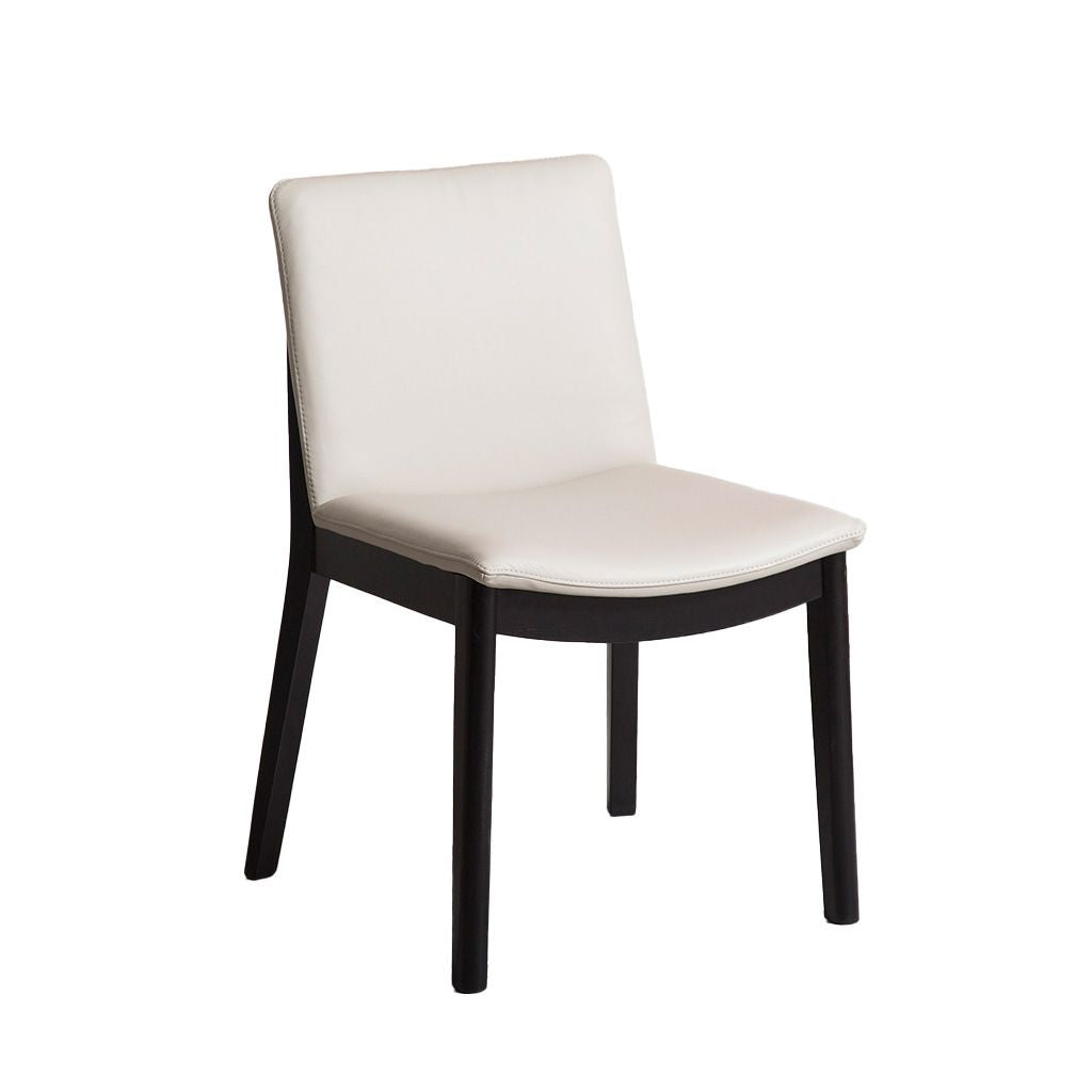 Koda Leather Dining Chair-Wheat Leather with Black Base