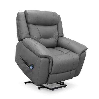 Kate Leather Lift Chair-Mid Grey