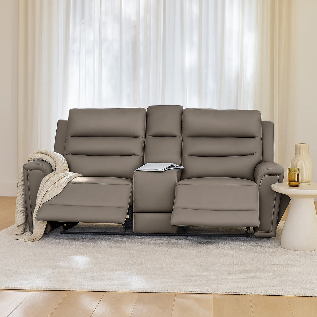 Mason 2 Seater Fabric Power Recliner-Mist