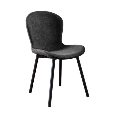 Maya Dining Chair-Charcoal with Black Legs