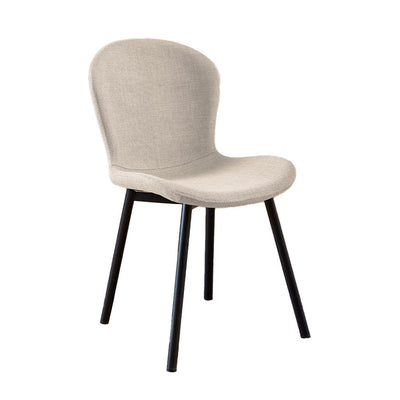 Maya Dining Chair-Ivory with Black Legs