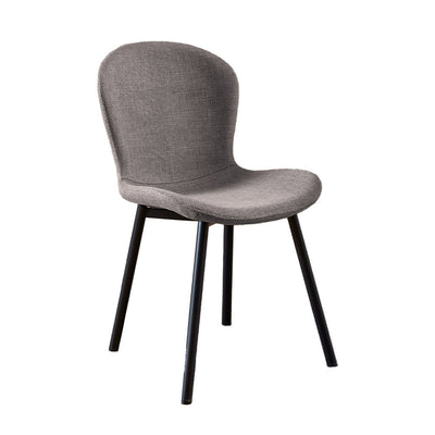 Maya Dining Chair-Grey with Black Legs
