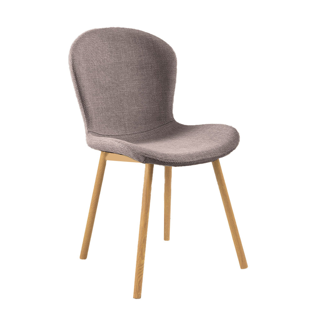 Maya Dining Chair-Grey with Oak Look Legs