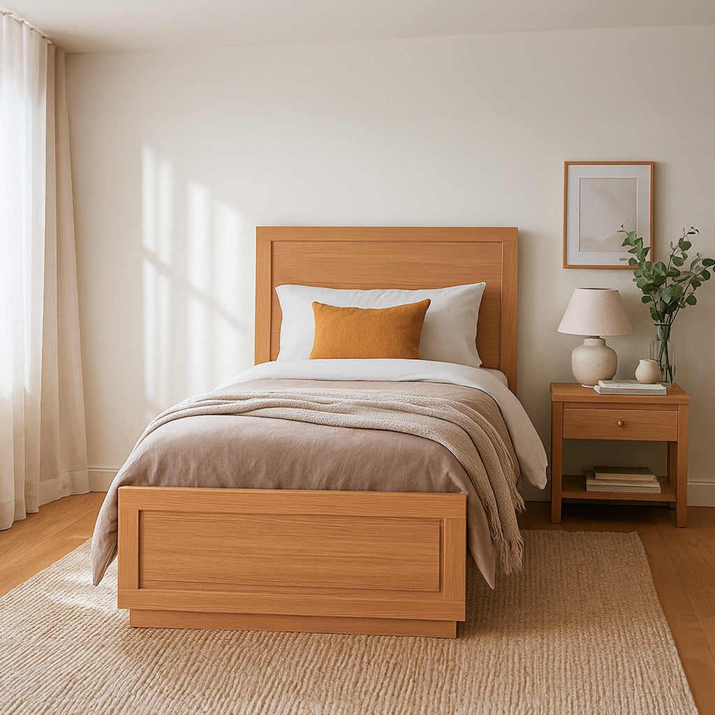 Monti King Single Bed-Natural