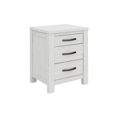 Florida 3 Drawer Bedside-White Wash