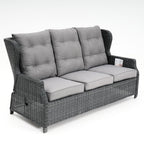 Buenos Aires Outdoor Wicker 3 Seater Recliner Lounge