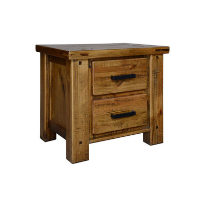 Outback Bedside Table-Rustic Oak