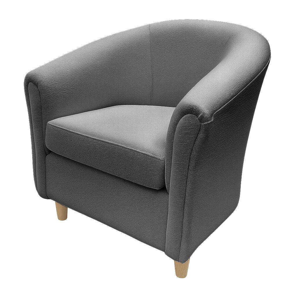Bella Fabric Tub Chair-Charcoal