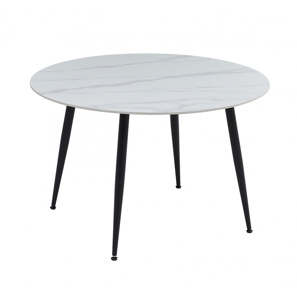 Bentley Round Dining Table-Snow White