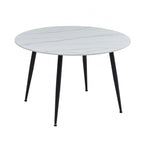 Bentley Round Dining Table-Snow White