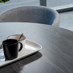 Scandi Large Round Dining Table 1200 Dia-Black Sand
