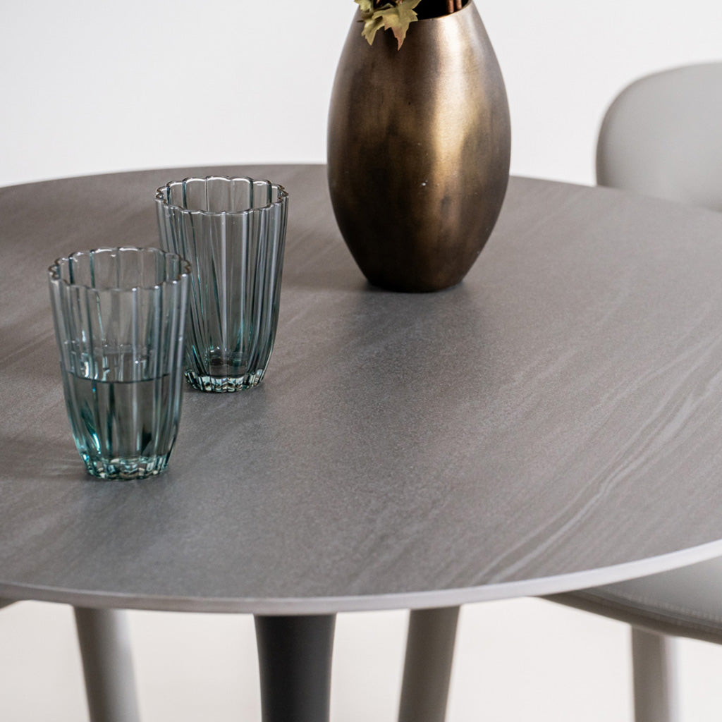 Scandi Medium Round Dining Table 900 Dia-Black Sand