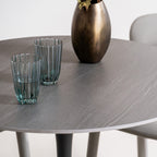Scandi Medium Round Dining Table 900 Dia-Black Sand