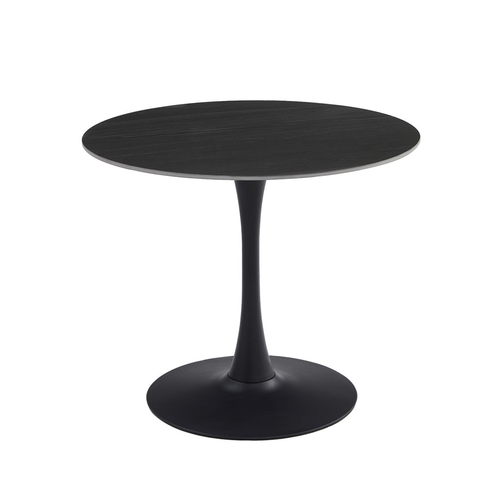 Scandi Medium Round Dining Table 900 Dia-Black Sand