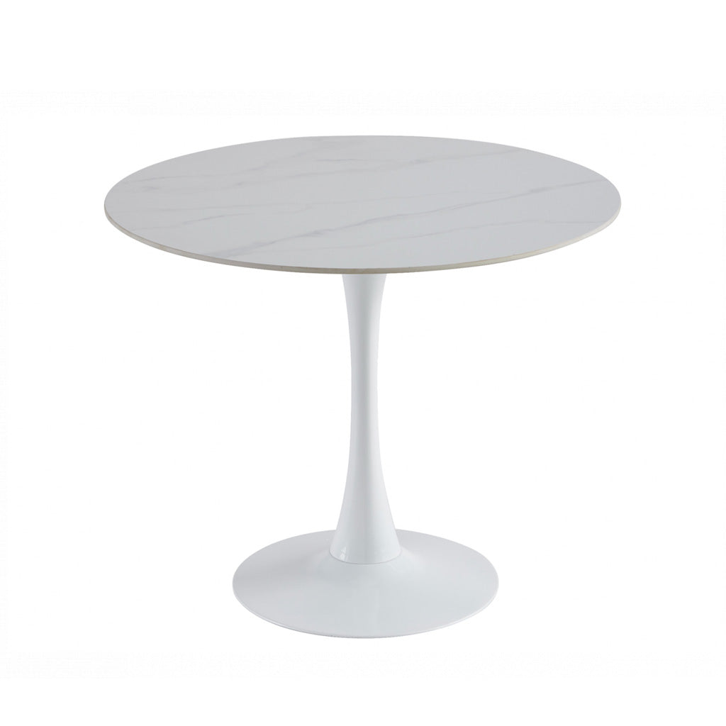 Scandi Medium Round Dining Table 900 Dia-Snow White