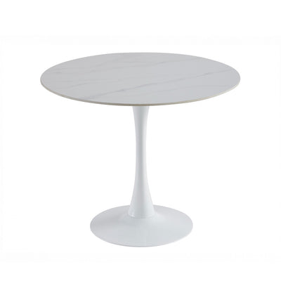 Scandi Medium Round Dining Table 900 Dia-Snow White