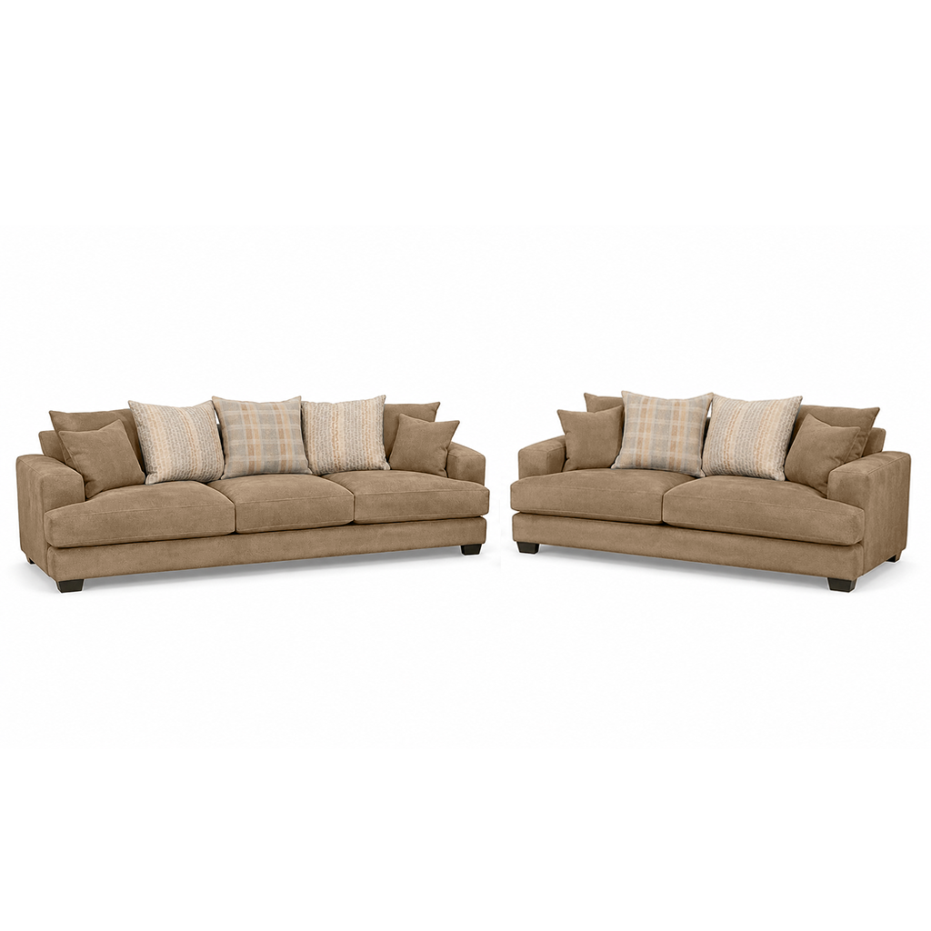 Noosa 2 Piece Sofa Set Scatter Back Design-3 Seater+2 Seater
