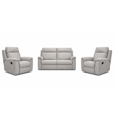 Monaro 3 Piece Fabric Manual Recliner Suite-2.5 Seater+2 Recliners hover image