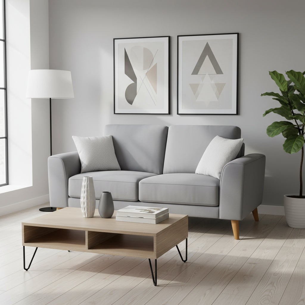 Skye 2 Seater Fabric-Smoke