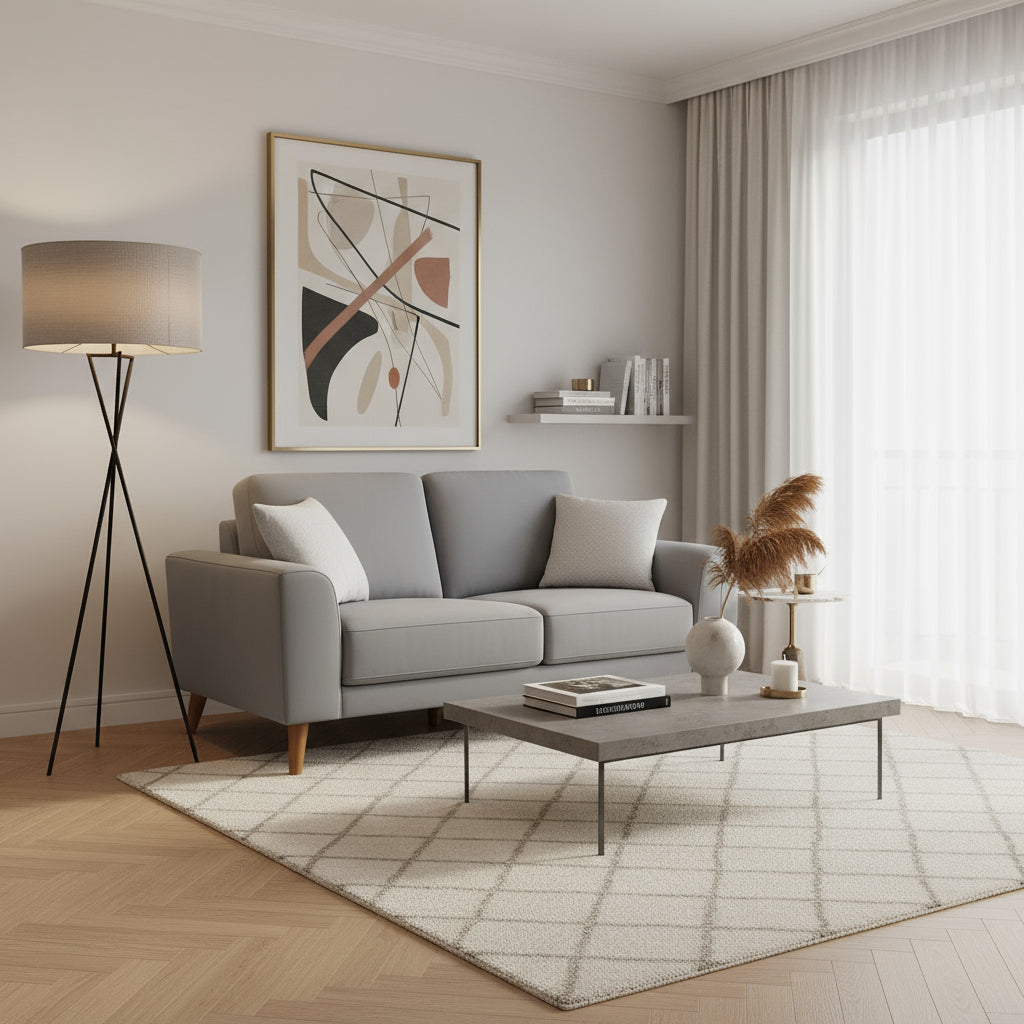 Skye 2 Seater Fabric-Smoke