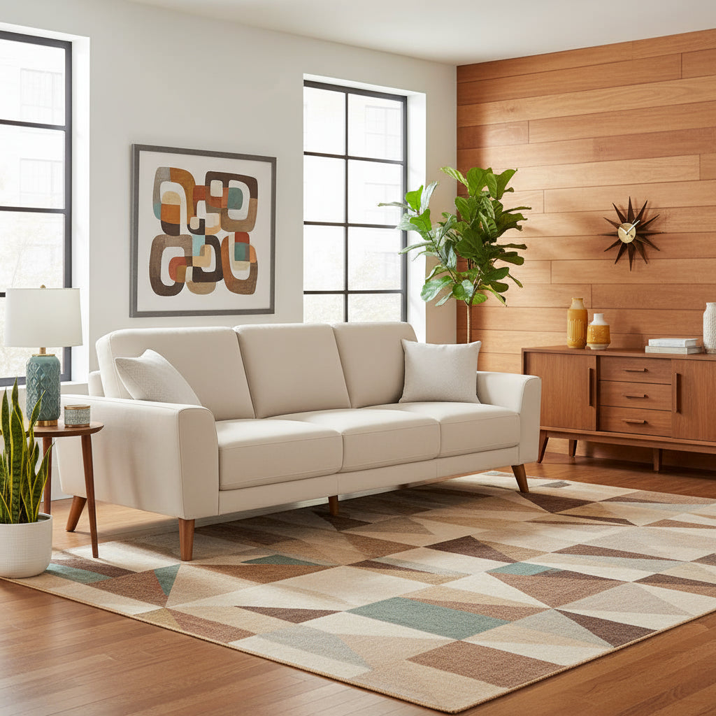 Skye 3 Seater Fabric-Pebble