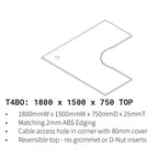 Barrel Oak Corner Top 1800x1500x750 T4BO