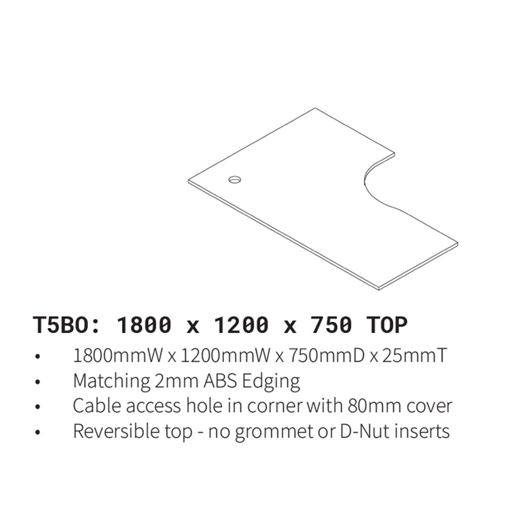 Barrel Oak Corner Top 1800x1200x750 T5BO
