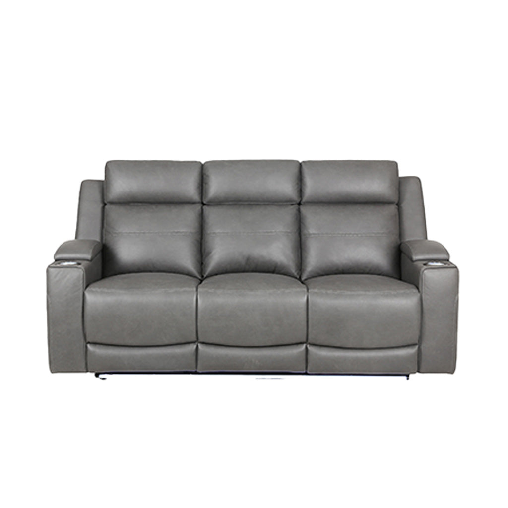 Taycan 3 Seater Fabric Power Recliner-Anchor