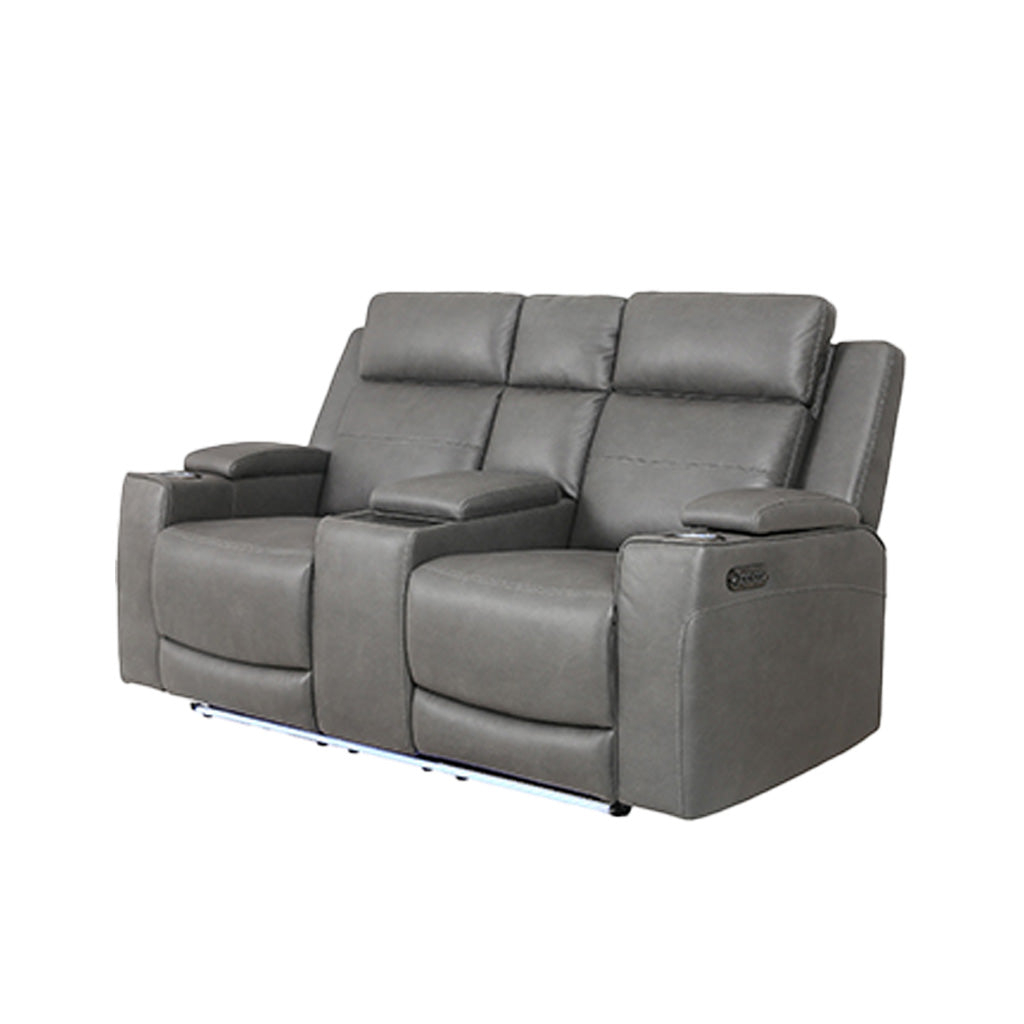 Taycan 2 Seater Fabric Power Recliner-Anchor