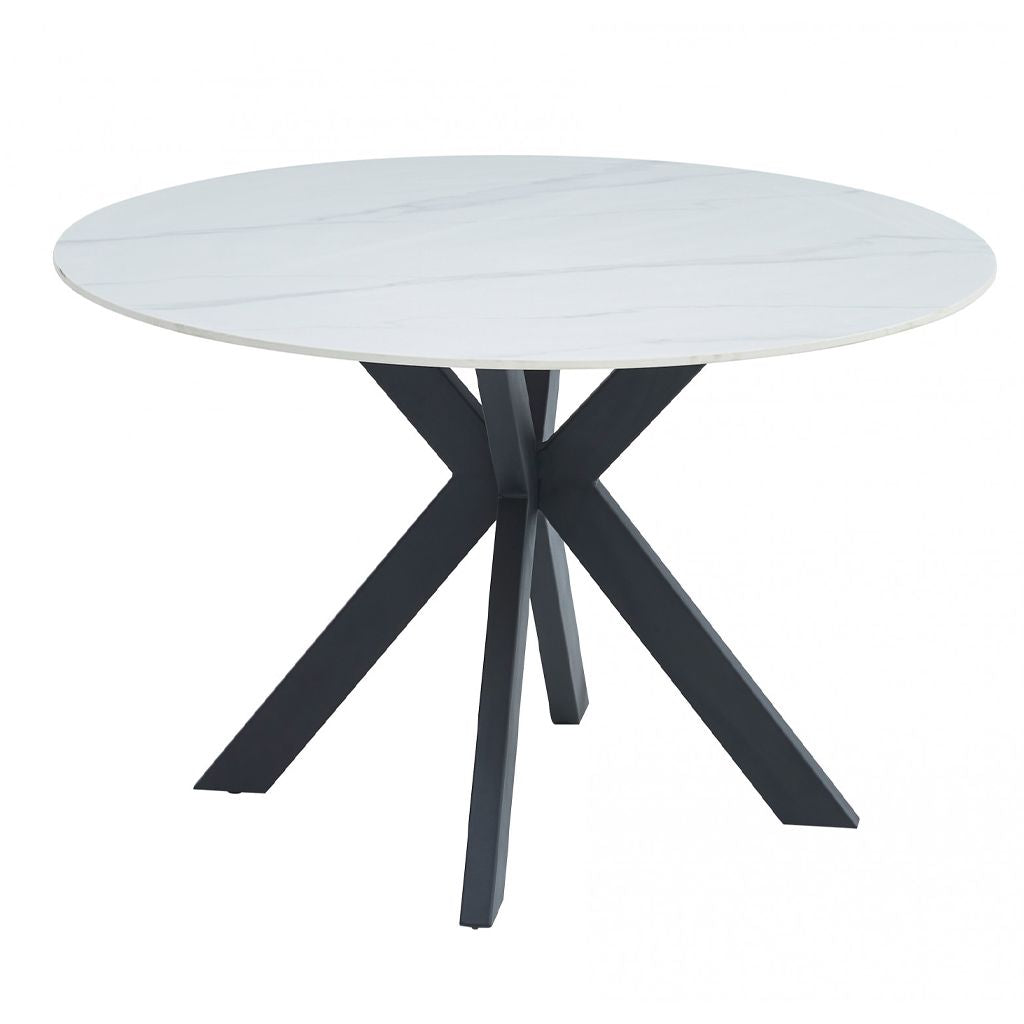 Venice 1200 Dia Round Dining Table-Snow White
