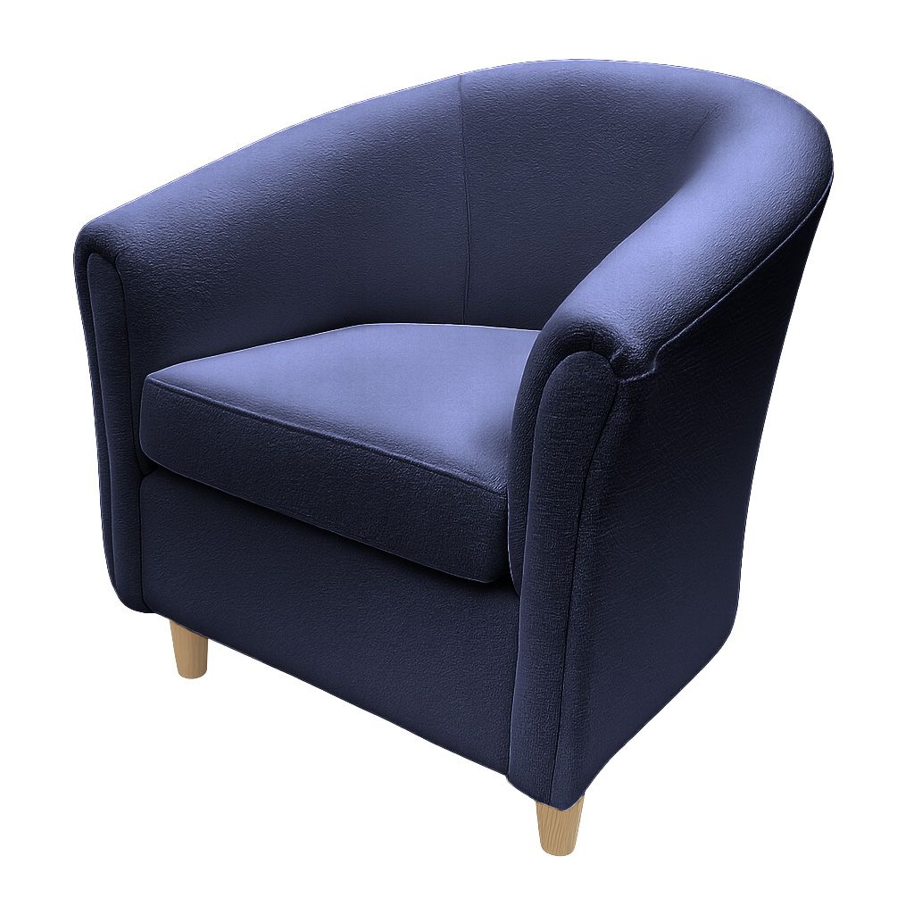 Bella Fabric Tub Chair-Midnight
