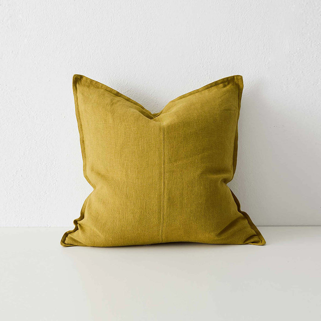 Como Square Linen Cushion 50cm x50cm-Moss