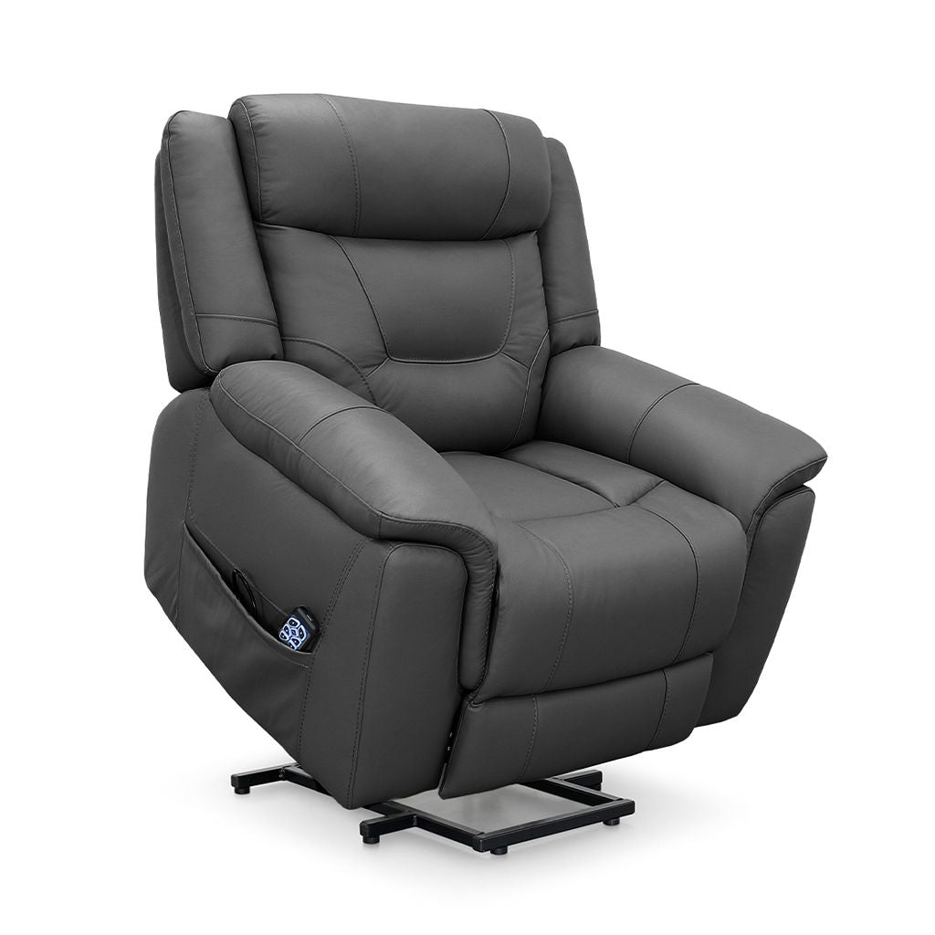 Kate Leather Lift Chair-Dark Grey